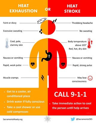 Heat Exhaustion and Heat Strok Symptoms